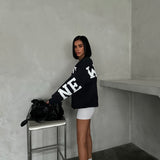 Navy New York Oversize Sweatshirt