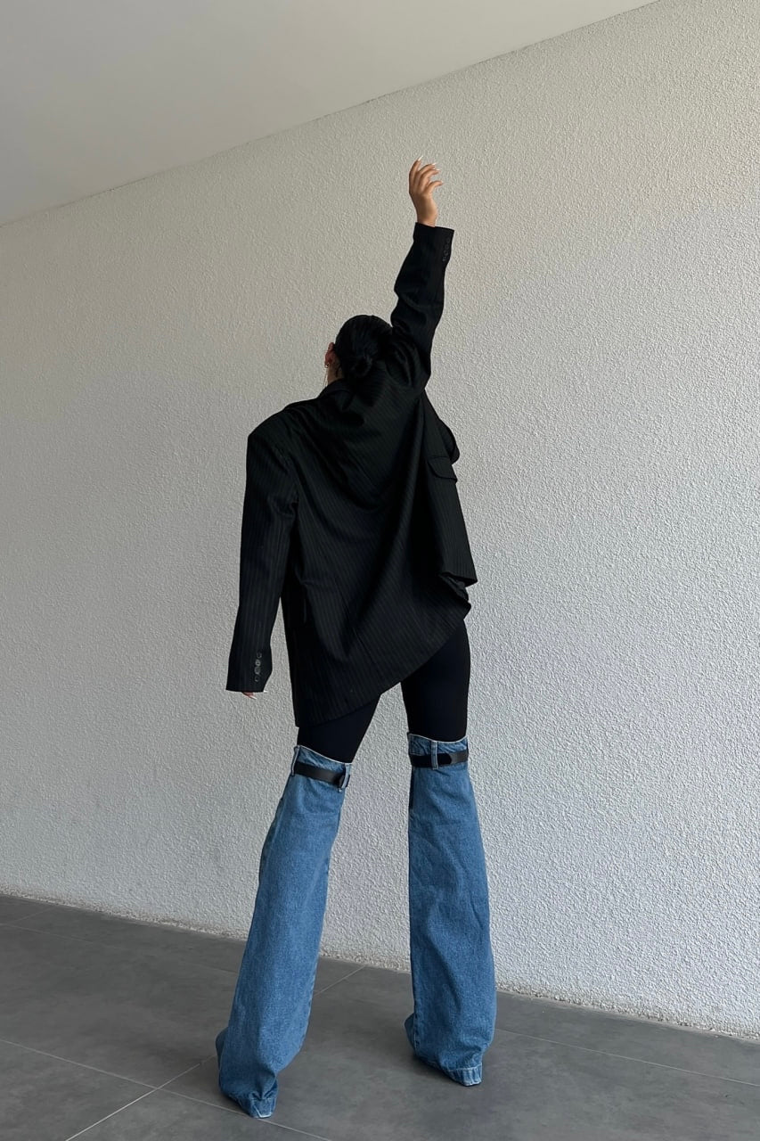Denim Leg Warmer Leggings