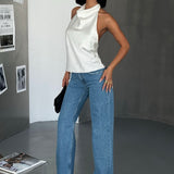 Classic Mid Rise Jeans Blue