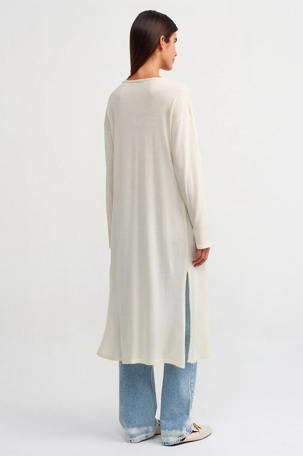 Bikini Over Long Cardigan