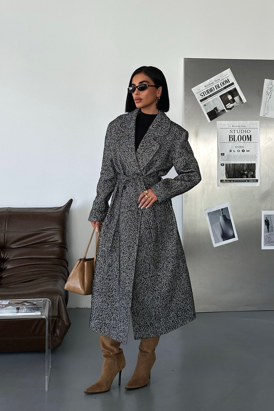 The Raven Herringbone Coat