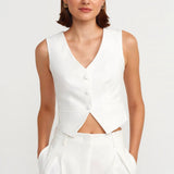 Sleek Button-Front Vest