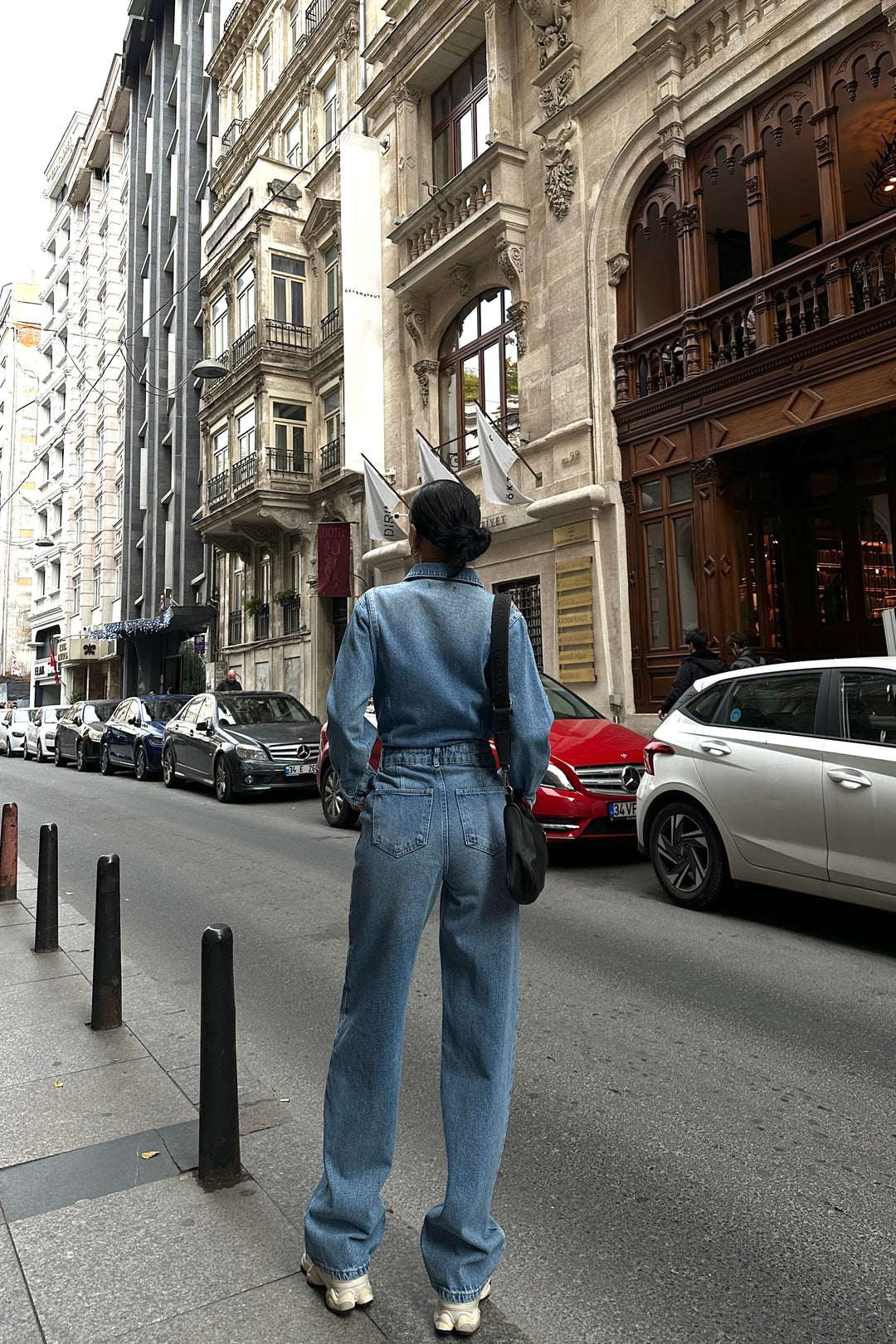 Blue Denim Button Up Jumpsuit
