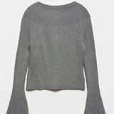 Flared Sleeves Button Up Cardigan