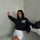 Navy New York Oversize Sweatshirt