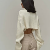 Turtle Neck Cropped Sweater