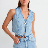 Denim Vest Top