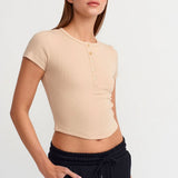 Button Baby Tee