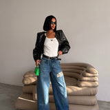 Slouch Patch Denim
