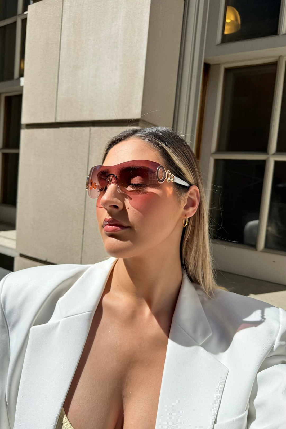 Rosé Wrap Sunglasses