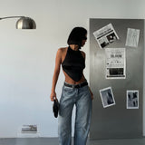 Washed Taper Barrel Jeans