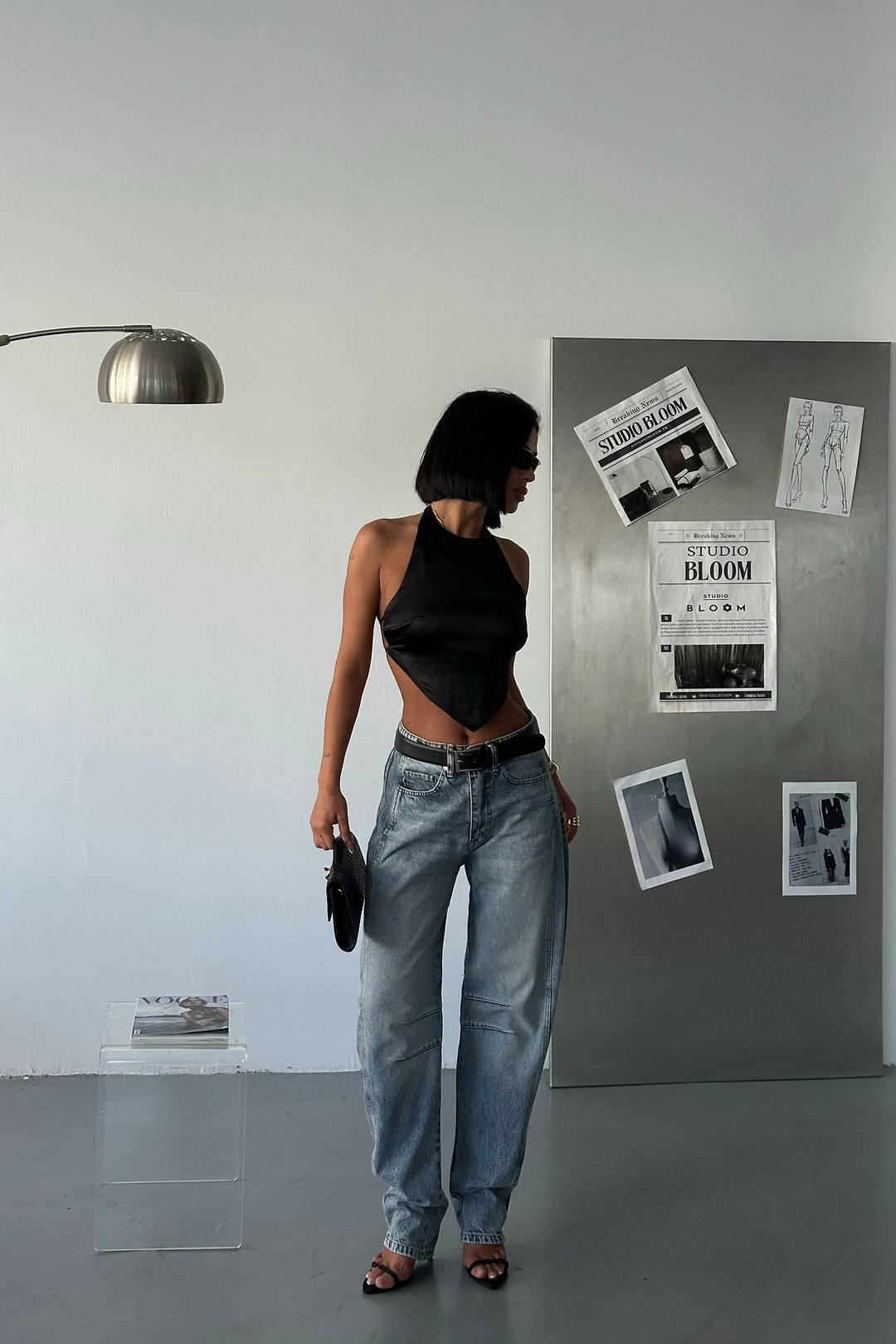 Washed Taper Barrel Jeans