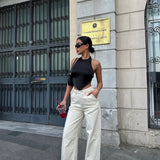 Baggy Ivory Barrel Jeans