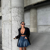 Denim A Line Skirt