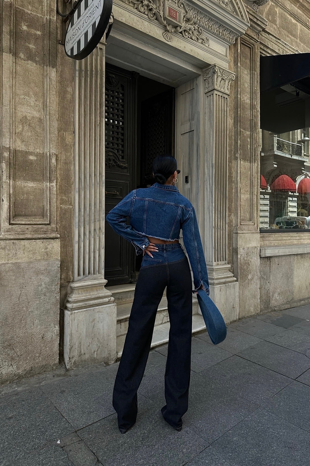 Bicolor Straight Jeans