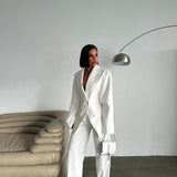 Structured Blazer & Pleated Trousers Set