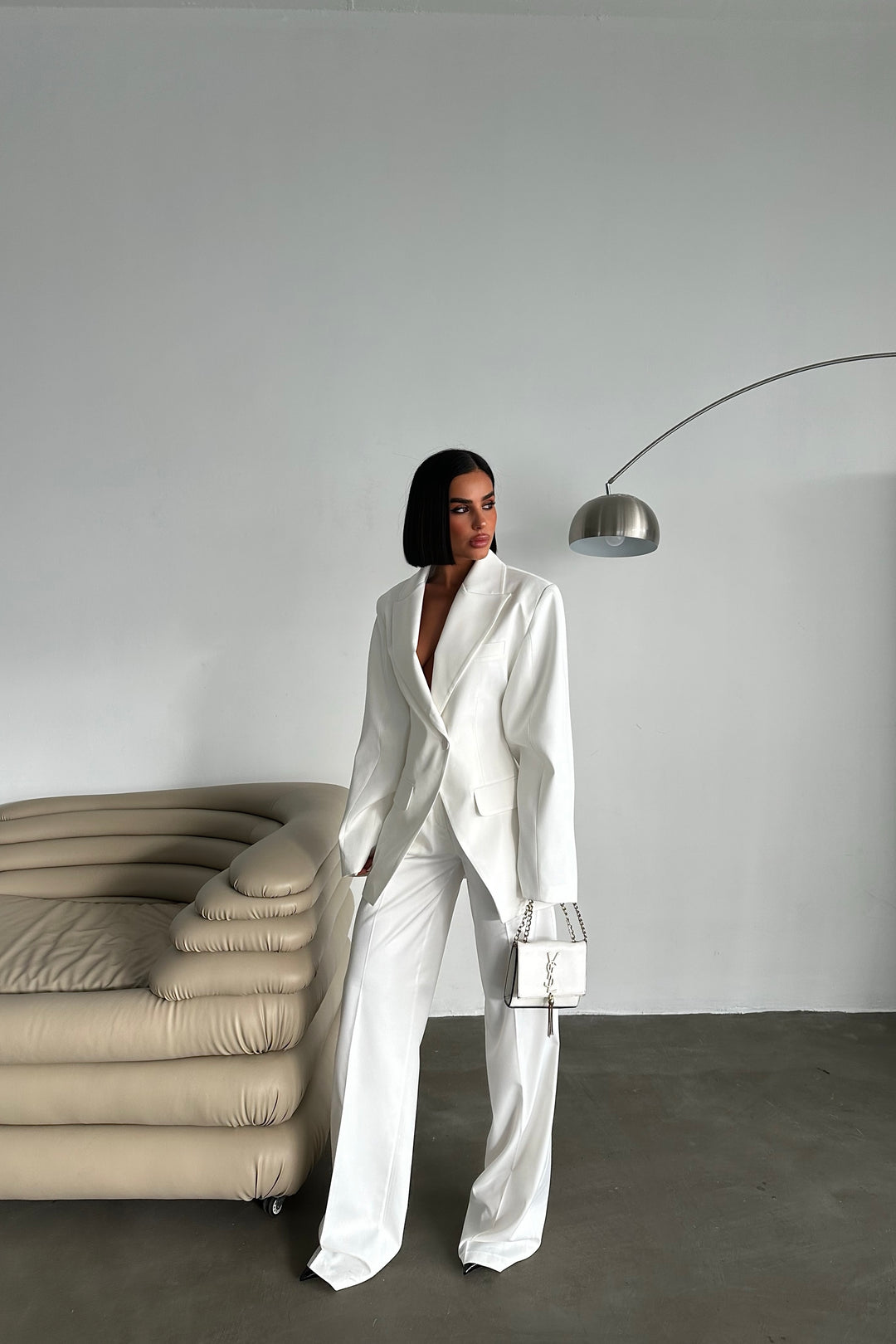 Structured Blazer & Pleated Trousers Set