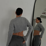 Cropped Long Sleeve Sweater