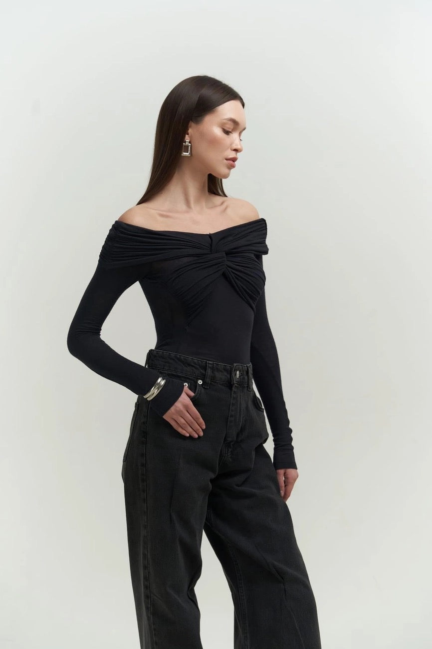 Criss Cross Off Shoulder Top