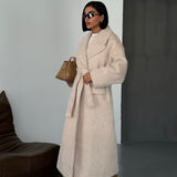 The Marlow Wrap Coat Beige