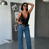 Classic Dark Blue Mid Rise Jeans