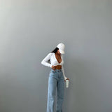 Wide Side Split Jeans