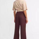 Button Up Brown Linen Pants