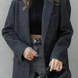 Herringbone Wool Blazer Jacket