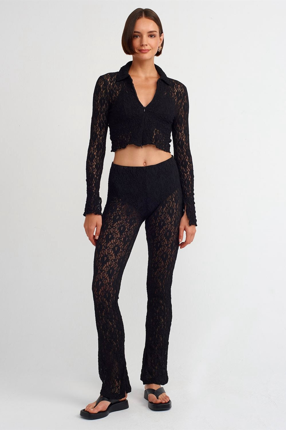 Lace Flared Pants