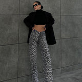 Leopard Palazzo Jeans
