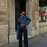 Bicolor Straight Jeans