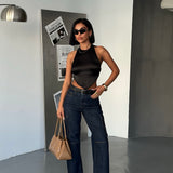 Dark Wash Cargo Jeans