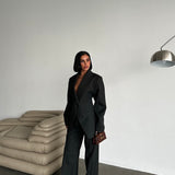 Structured Blazer & Pleated Trousers Set