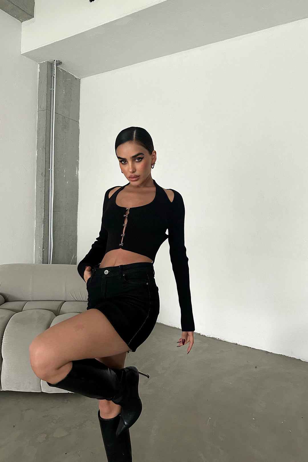 Hook Closure Cardigan