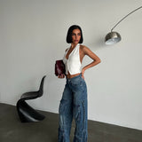 Utility Pocket Straight-Leg Jeans