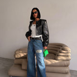Slouch Patch Denim