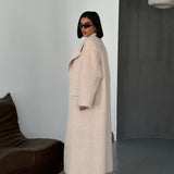 The Marlow Wrap Coat Beige
