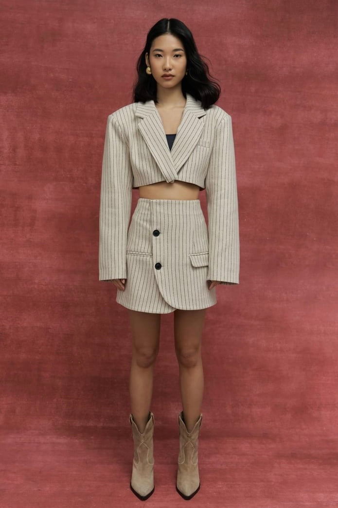 Mella Stripe Blazer Set