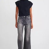 Laser Wash Flare Jeans