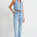 Denim Vest Top