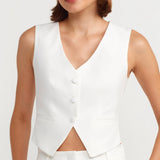 Sleek Button-Front Vest