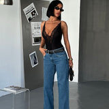 Classic Dark Blue Mid Rise Jeans