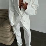Structured Blazer & Pleated Trousers Set