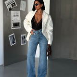 Cross Belt Wide Leg Jean