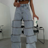 Blacka Cut Pieces Straight Jeans