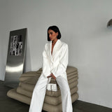 Structured Blazer & Pleated Trousers Set