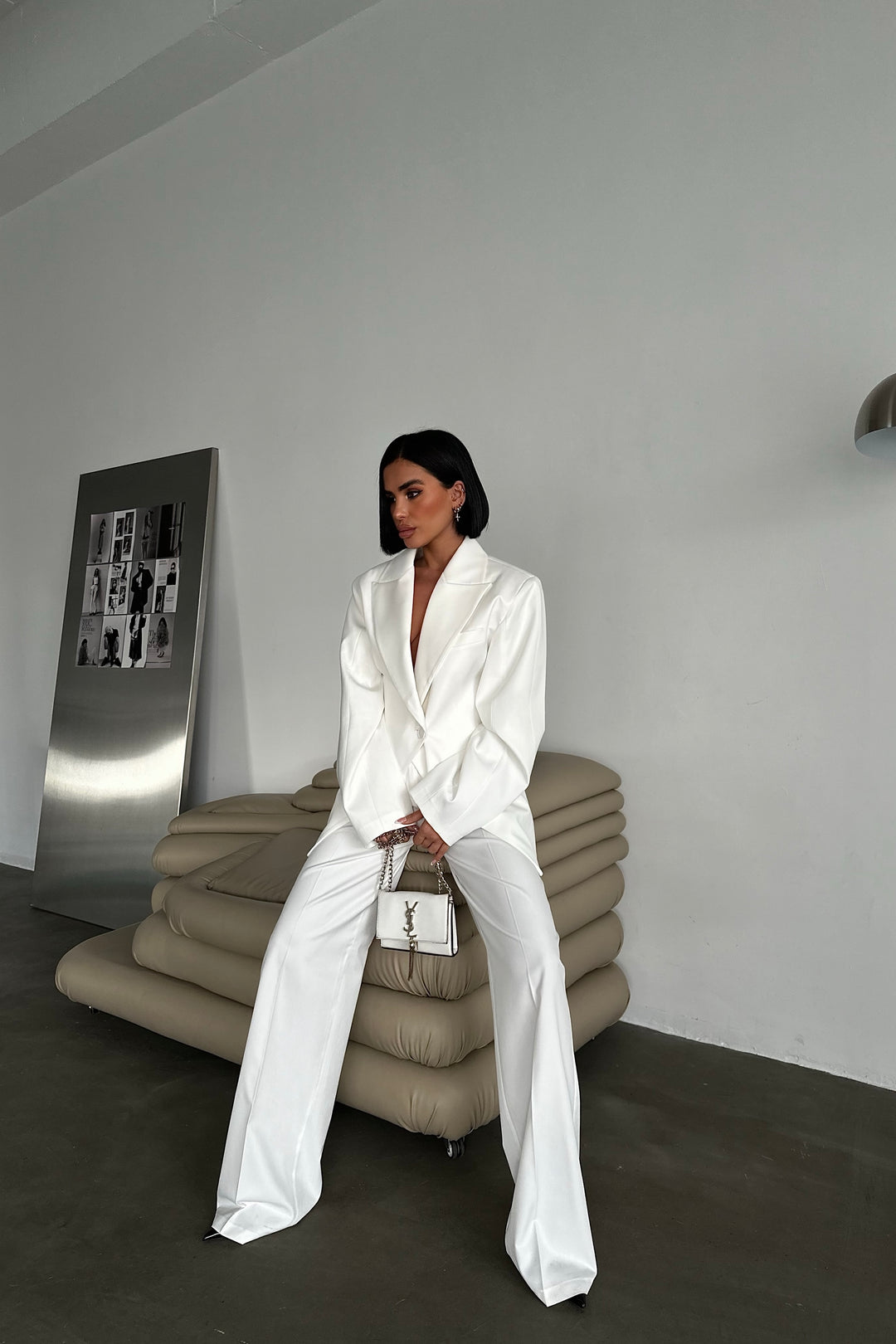 Structured Blazer & Pleated Trousers Set