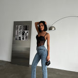 Cross Belt Jeans Blue Tint
