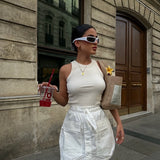 Drawstring Cargo Skirt