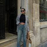 Sandblast Green Wash Palazzo Jeans